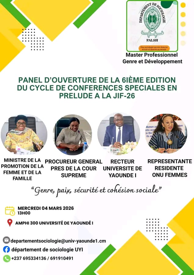 L'Université de Yaoundé I met le genre et le leadership féminin au centre des débats académiques